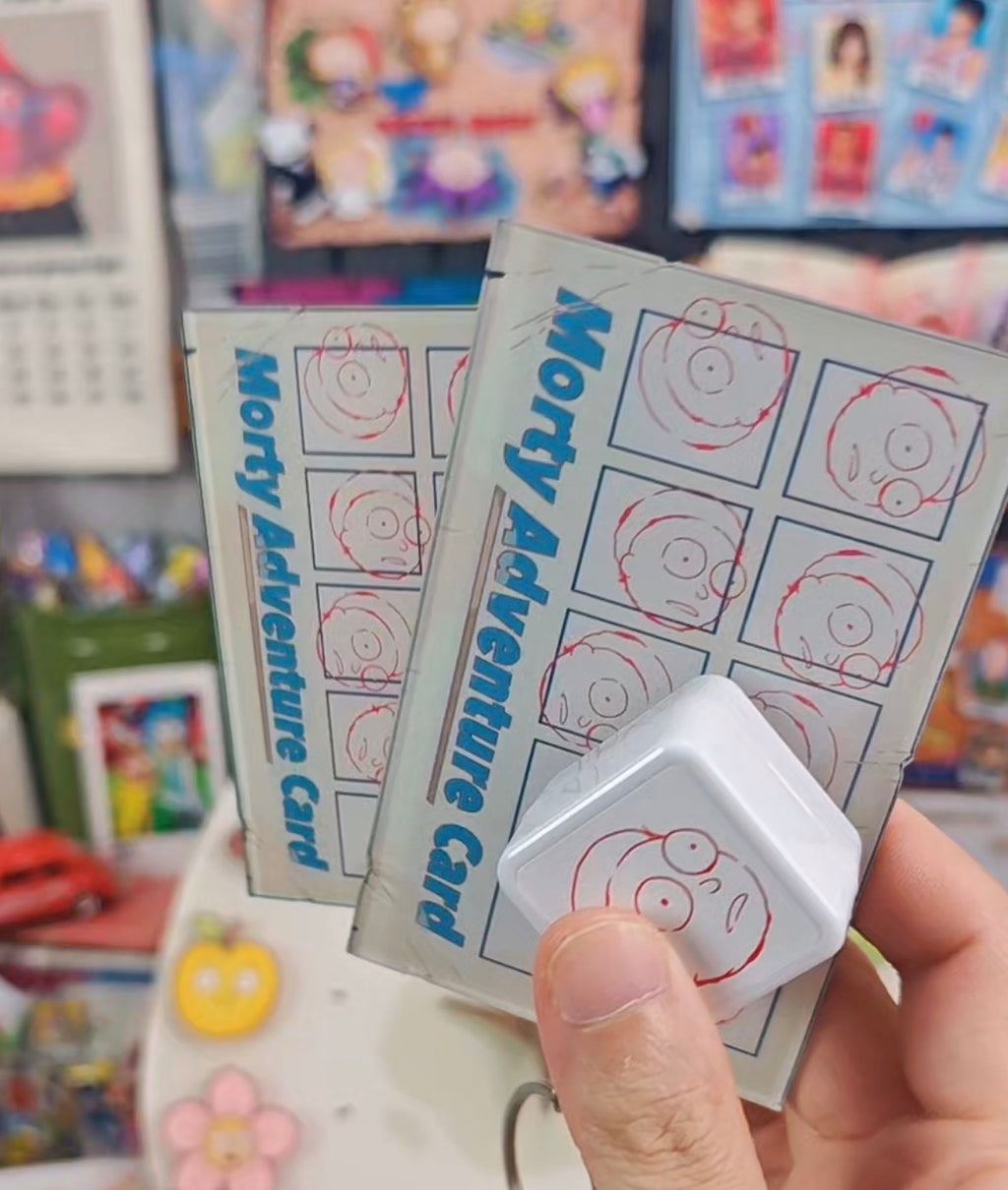 Rick and Morty Adventure Card Keychain Magnet Stamp Set