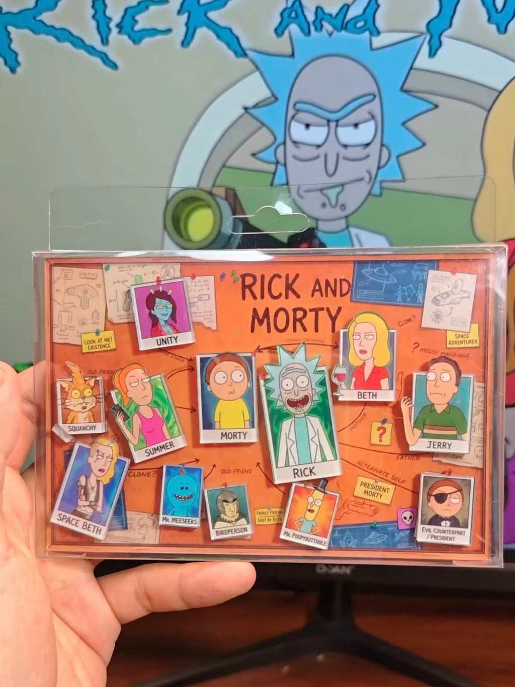 Rick and Morty DIY Magnetic Character Board Fridge Magnet