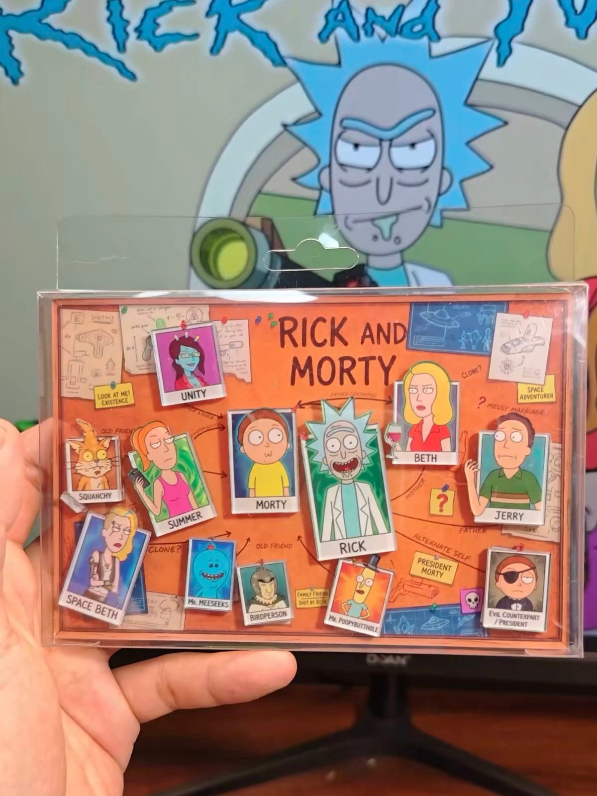 Rick and Morty DIY Magnetic Character Board Fridge Magnet