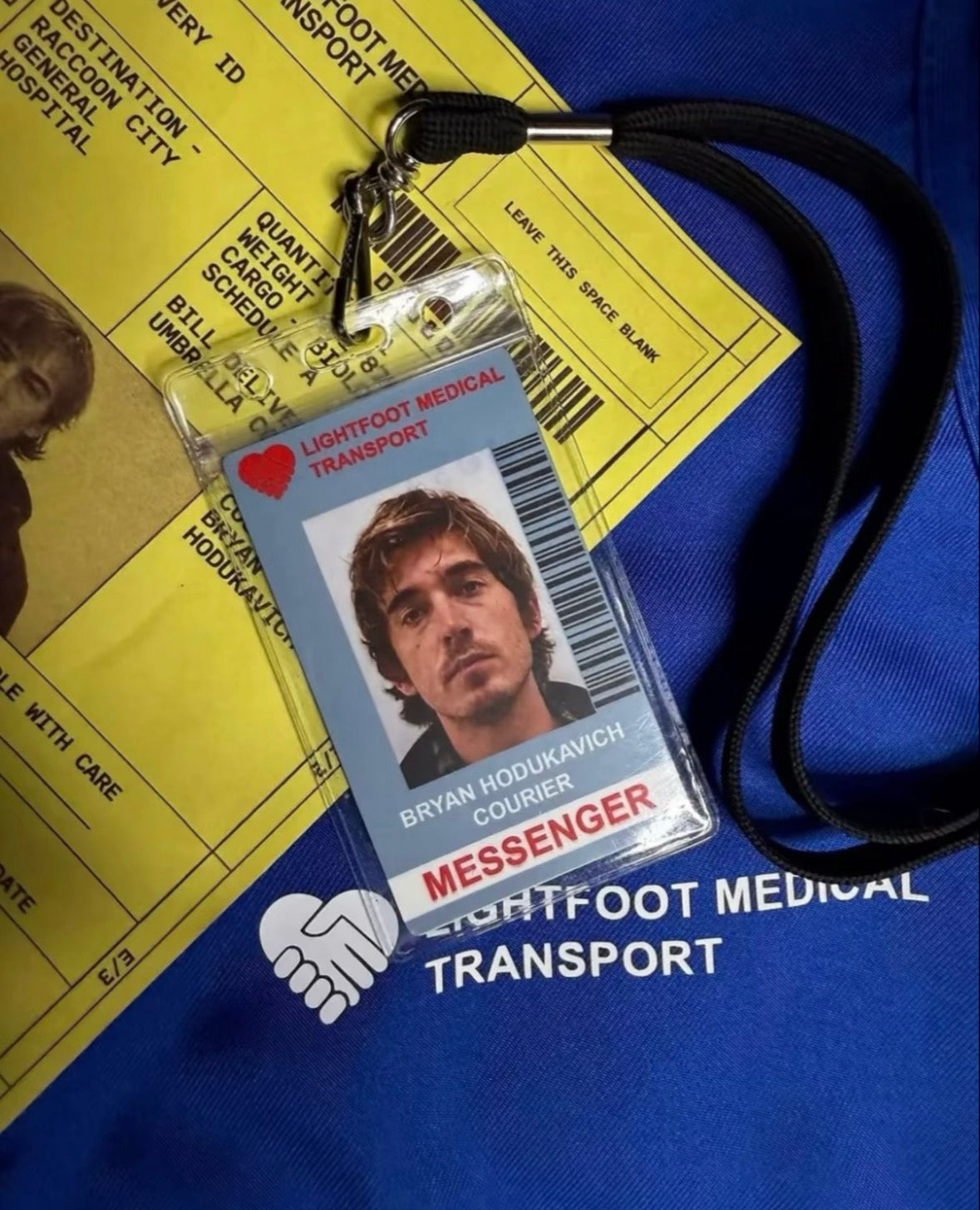 Resident Evil Bryan Hodukavich Messenger ID Card Cosplay Halloween