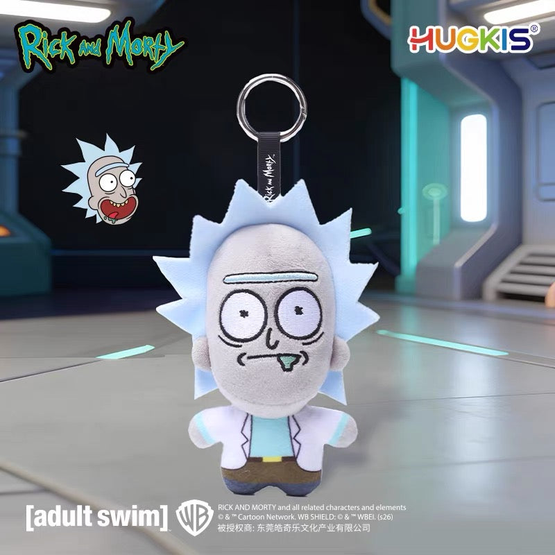 Hugkis Rick and Morty Plush Clip-on Keychain
