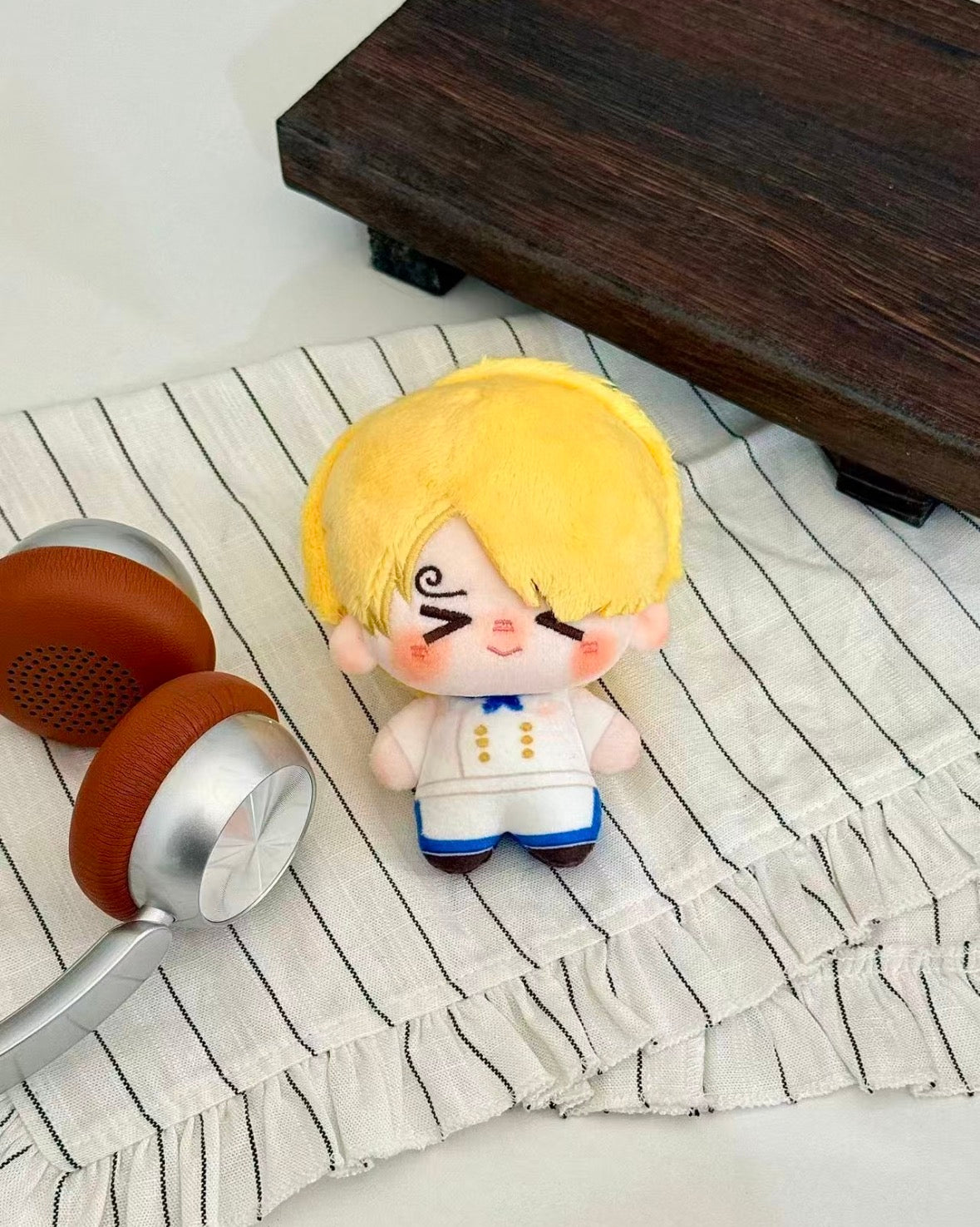 One Piece Fan Made 10cm Plush Luffy Zoro Sanji Nami Robin Anime Doll