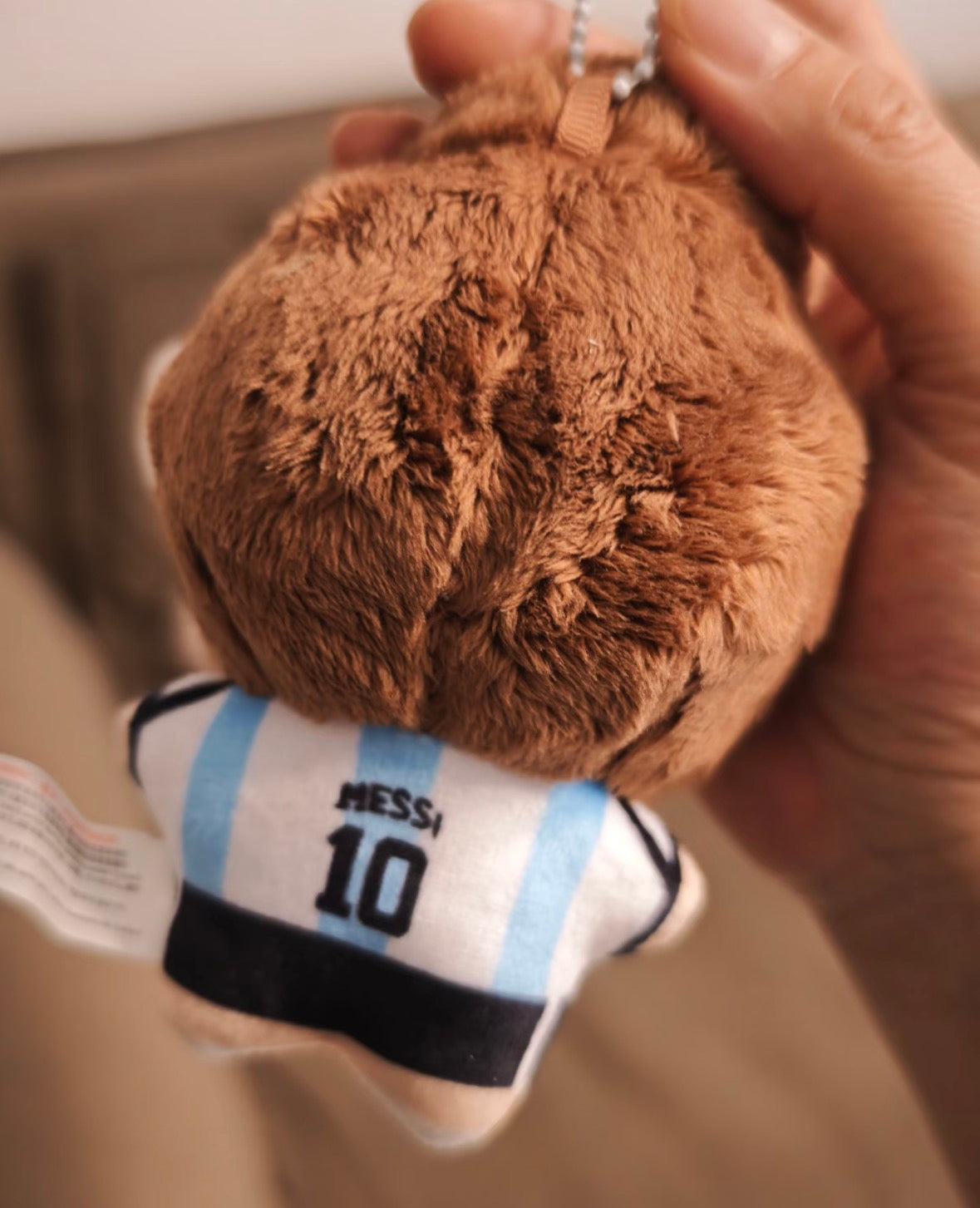 Official Argentina National Team Lionel Messi Plush Toy Keychain