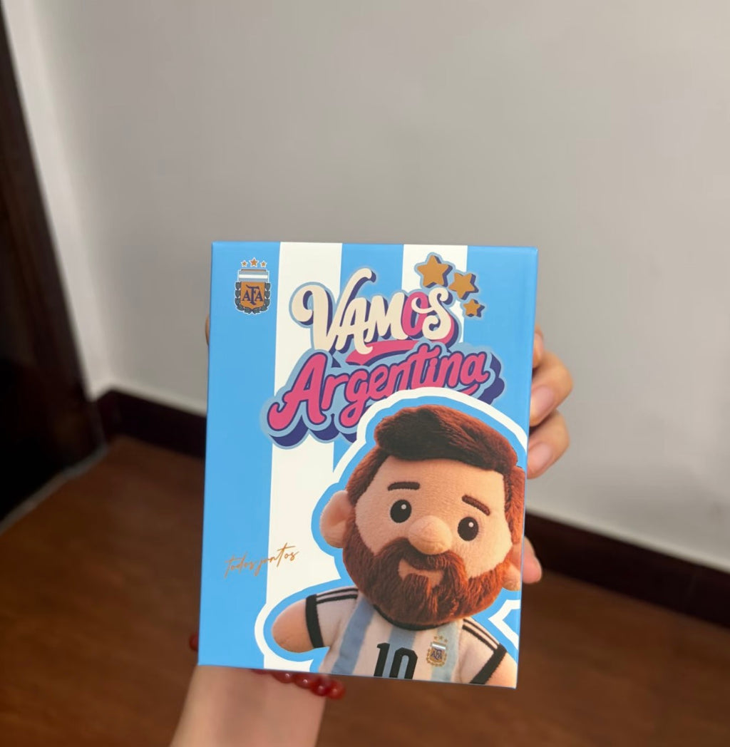 Official Argentina National Team Lionel Messi Plush Toy Keychain