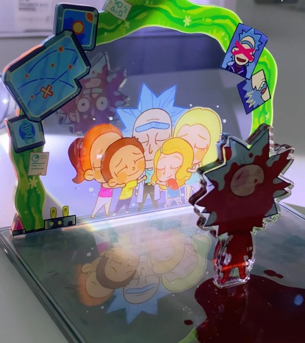 [Pre-Order] Rick and Morty Mirror Acrylic Standing Display with Reflection