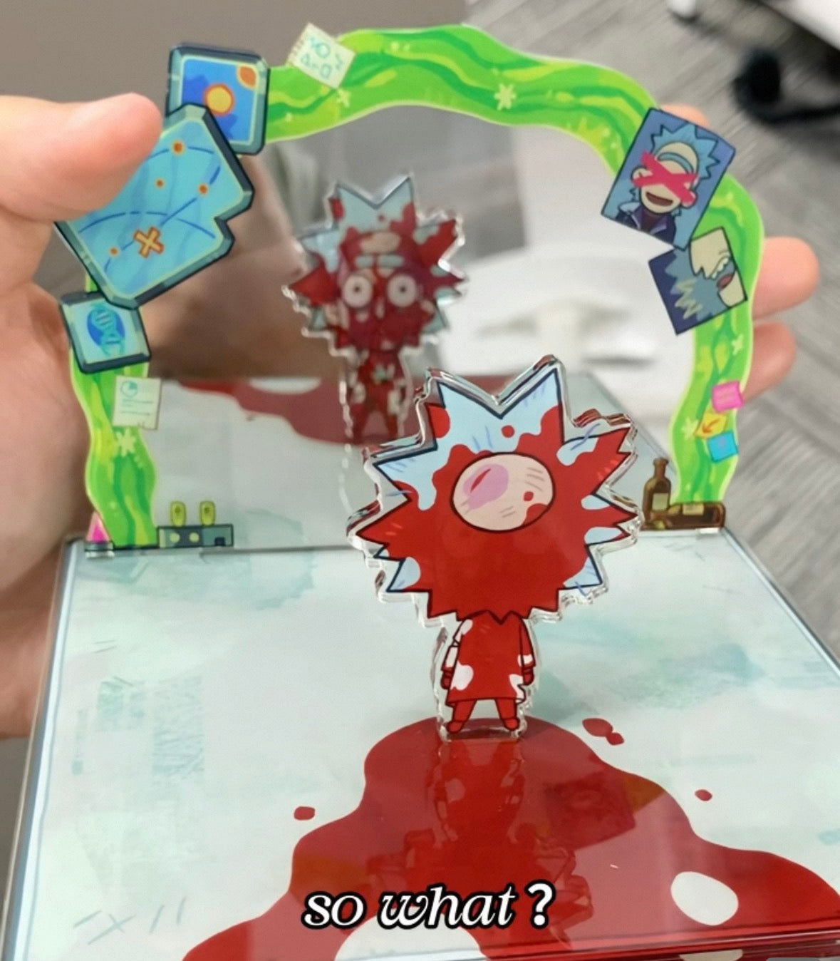 [Pre-Order] Rick and Morty Mirror Acrylic Standing Display with Reflection