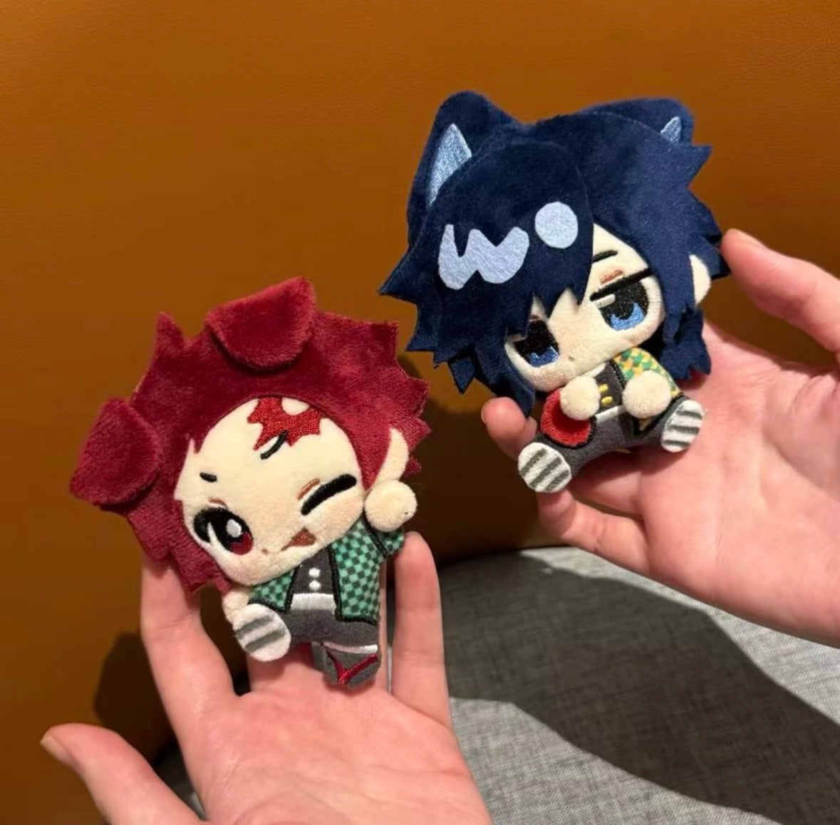 Demon Slayer Kimetsu no Yaiba Chibi Plush Dolls Giyu Tomioka Tanjiro Kamado