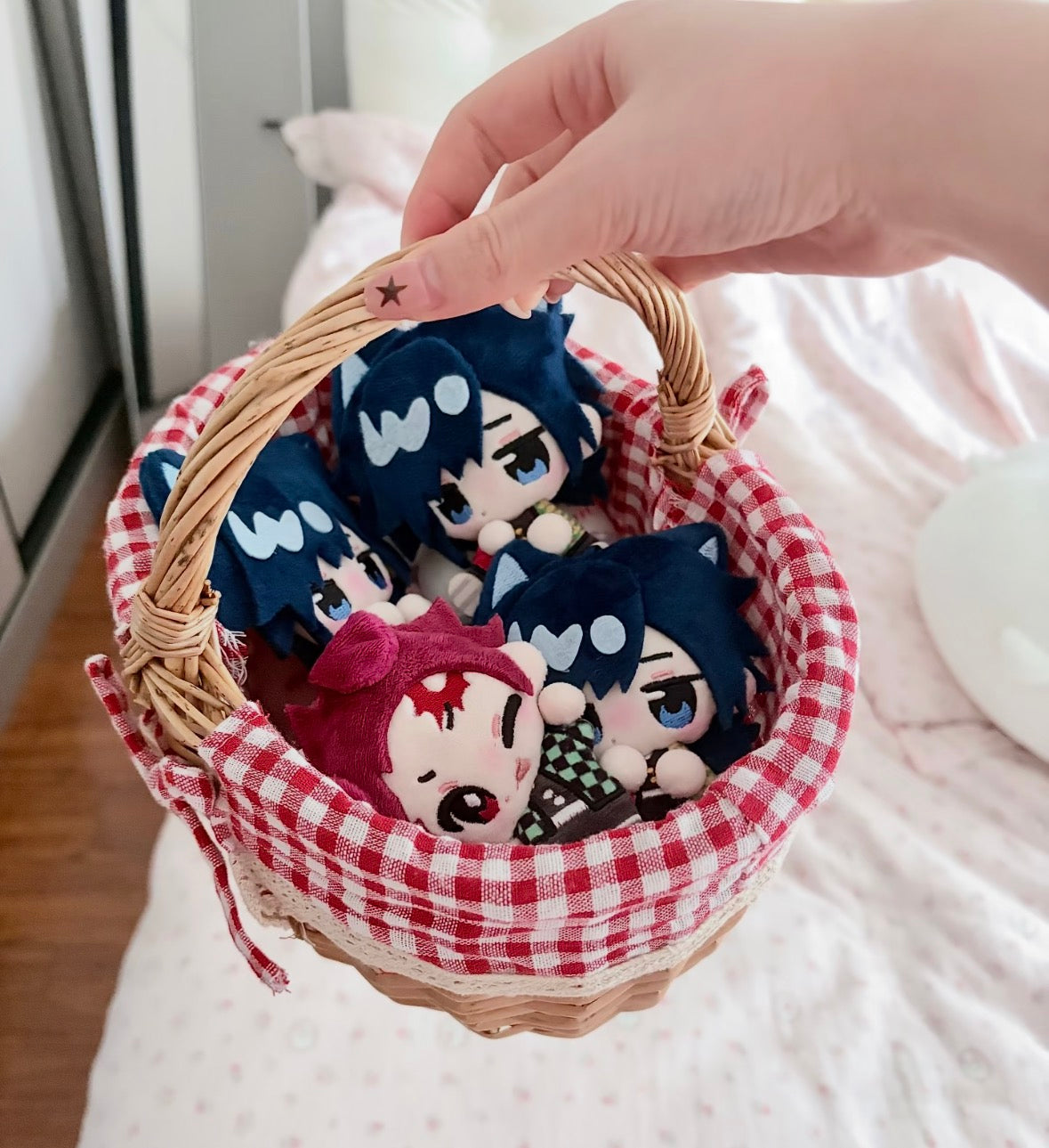 Demon Slayer Kimetsu no Yaiba Chibi Plush Dolls Giyu Tomioka Tanjiro Kamado