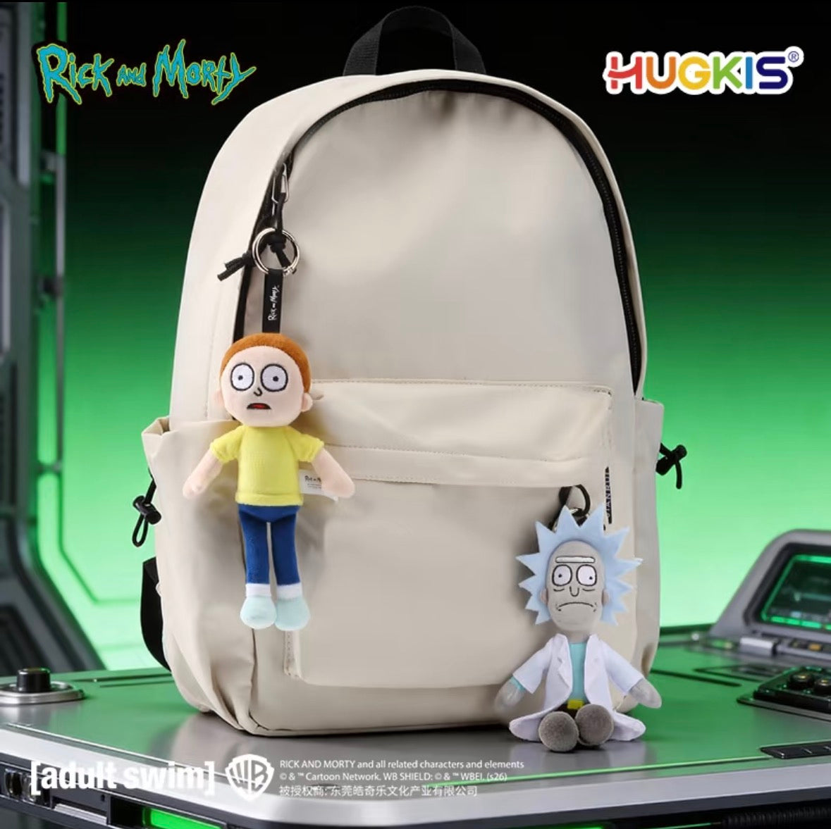 Rick and Morty HUGKIS Plush Keychain Rick Morty Evil Morty